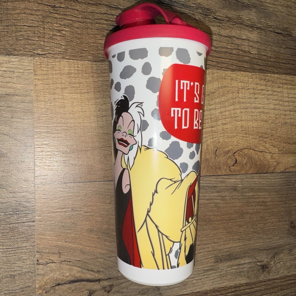 Tupperware Disney Villain Tumbler 16oz Cruella Deville it's good to be bad